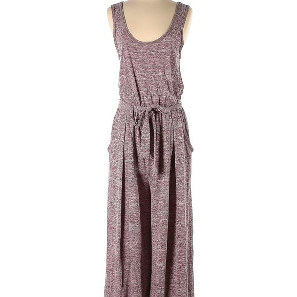 Anthropologie Saturday Sunday Saunter Wide Leg Jumpsuit S Maroon Red - Picture 6 of 7